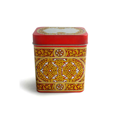 embossed tea canister
